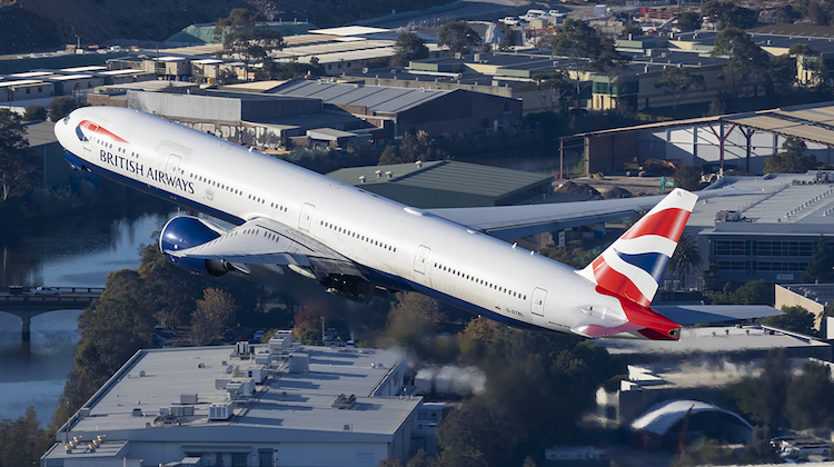 A file image of a British Airways Boeing 777-300ER at Sydney Airport. (Seth Jaworski)