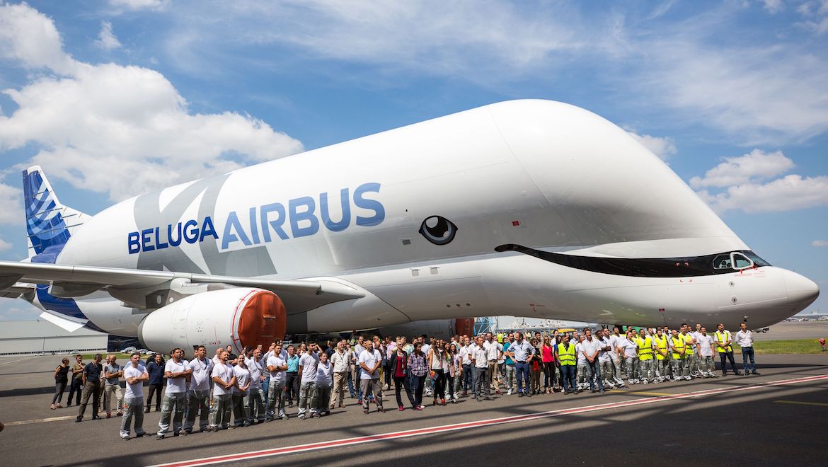 The Airbus BelugaXL whale-inspired livery was chosen by staff. (Airbus)
