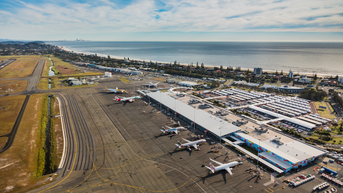 A aerial image of Gold Coast Airport. (Gold Coast Airport)