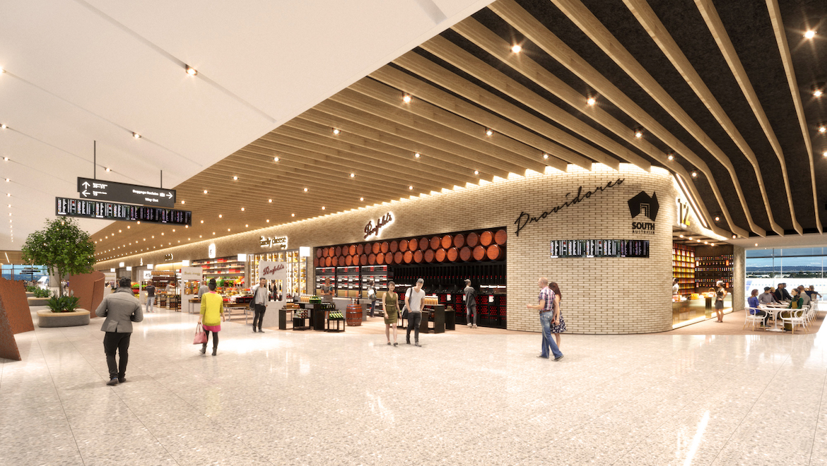 An artist's impression of the Adelaide Airport terminal expansion project. (Adelaide Airport)