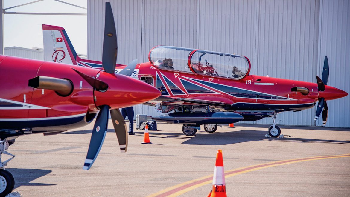 The first two aircraft for the Air Force Roulettes in Darwin. (Sid Mitchell)