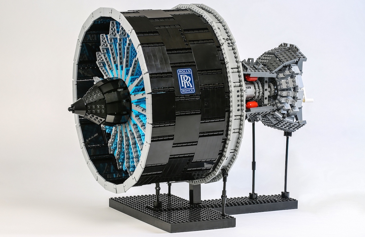 A LEGO brick version of Rolls-Royce's UltraFan engine. (LEGO/Rolls-Royce)