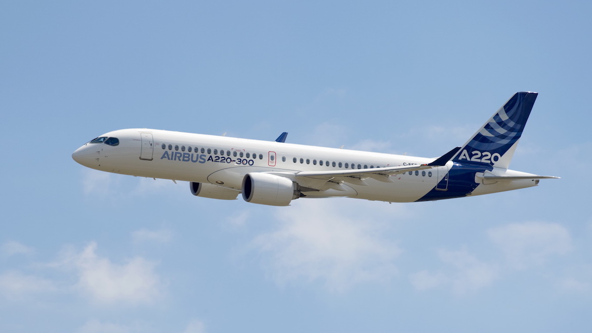 Bombardier's C Series will now be known as the Airbus A220. (Airbus)