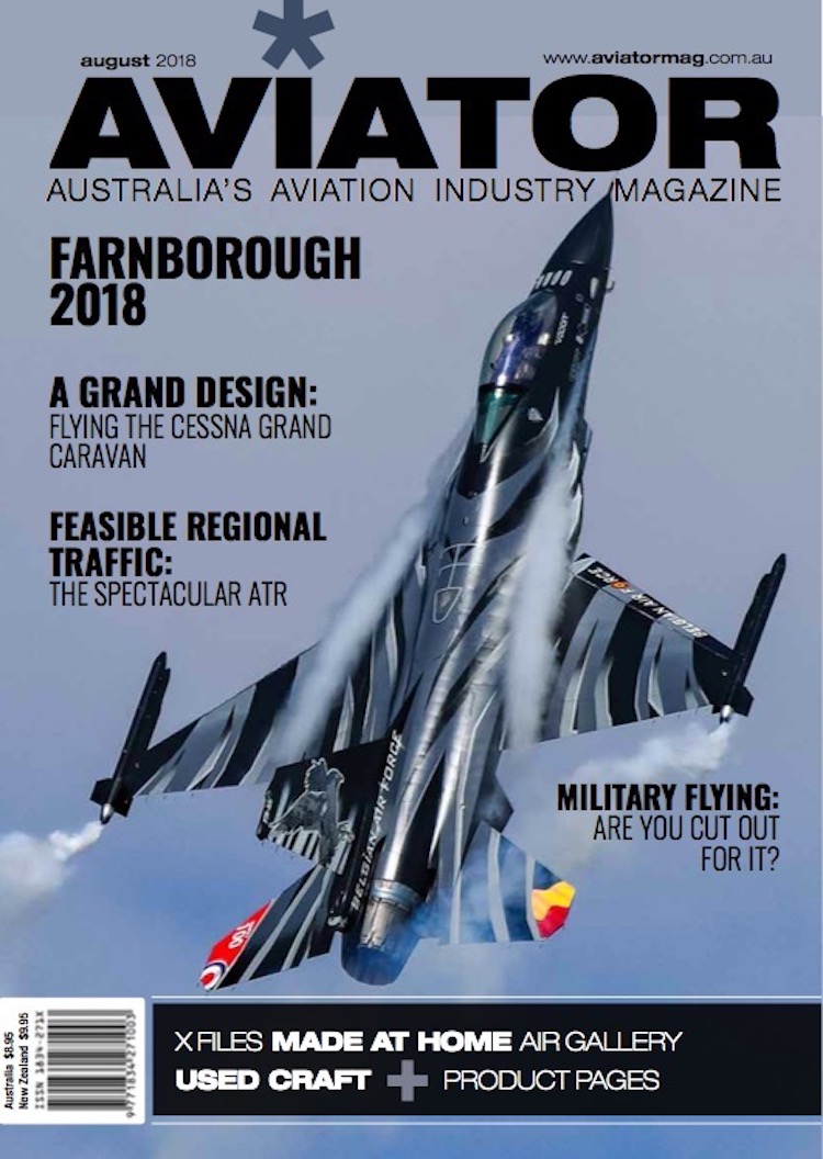 Aviator magazine's August 2018 cover. (Aviator)