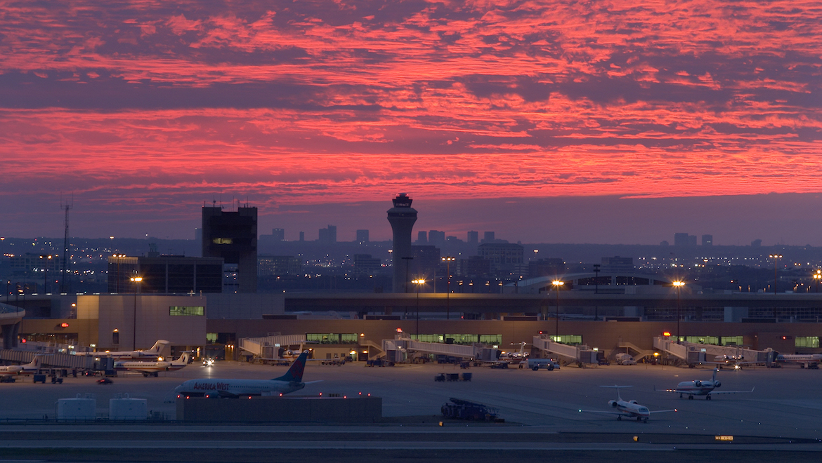 A file image of Dallas/Fort-Worth Airport in the early evening. (DFW Airport)