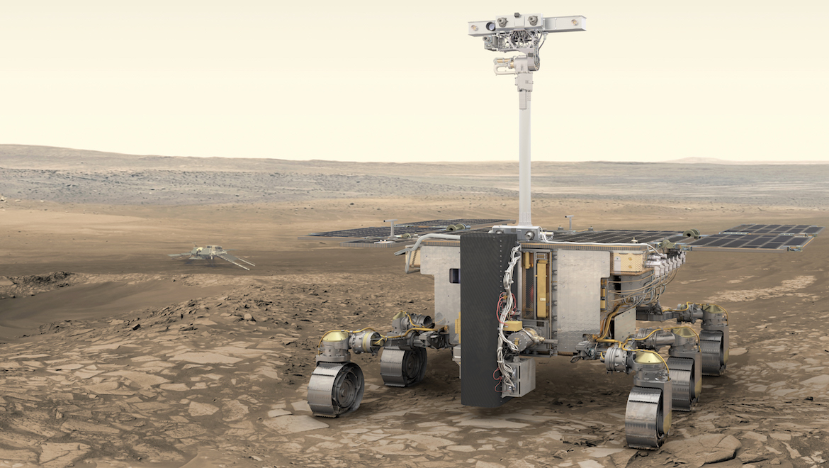 An artist’s impression of the ExoMars rover. (ESA)