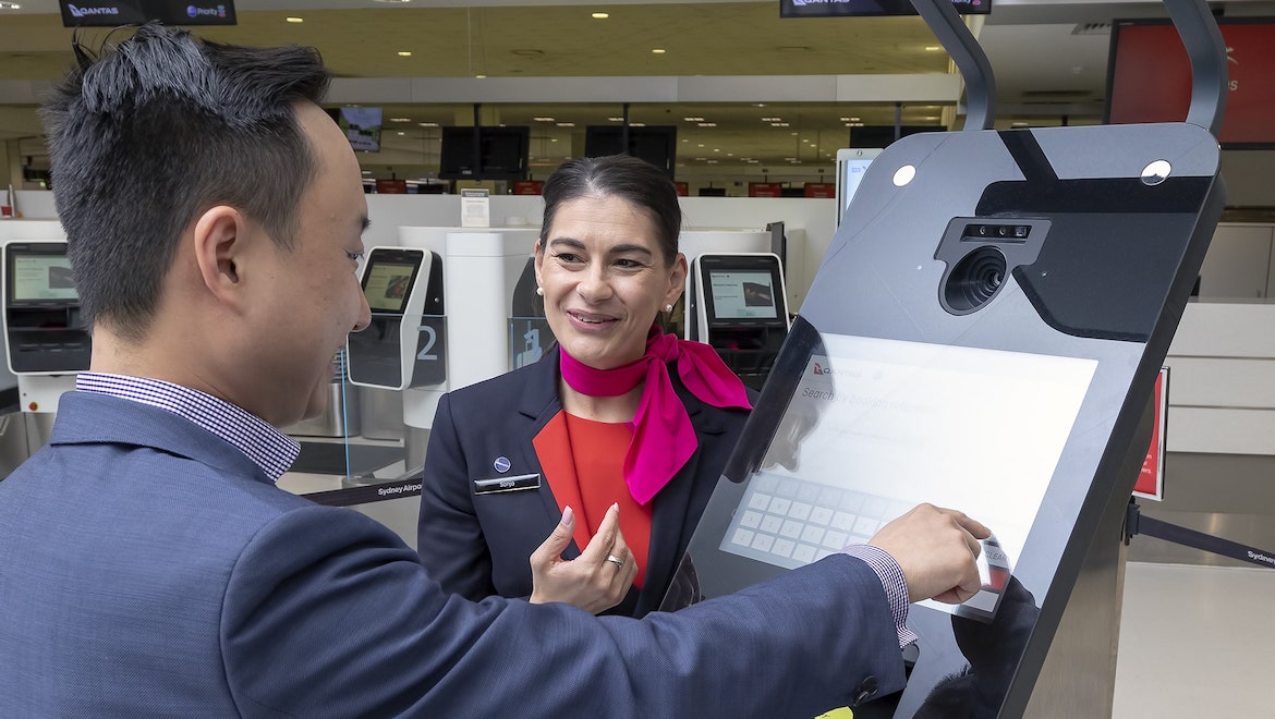 A supplied image of a checkin kiosk at Sydney Airport. (Sydney Airport)