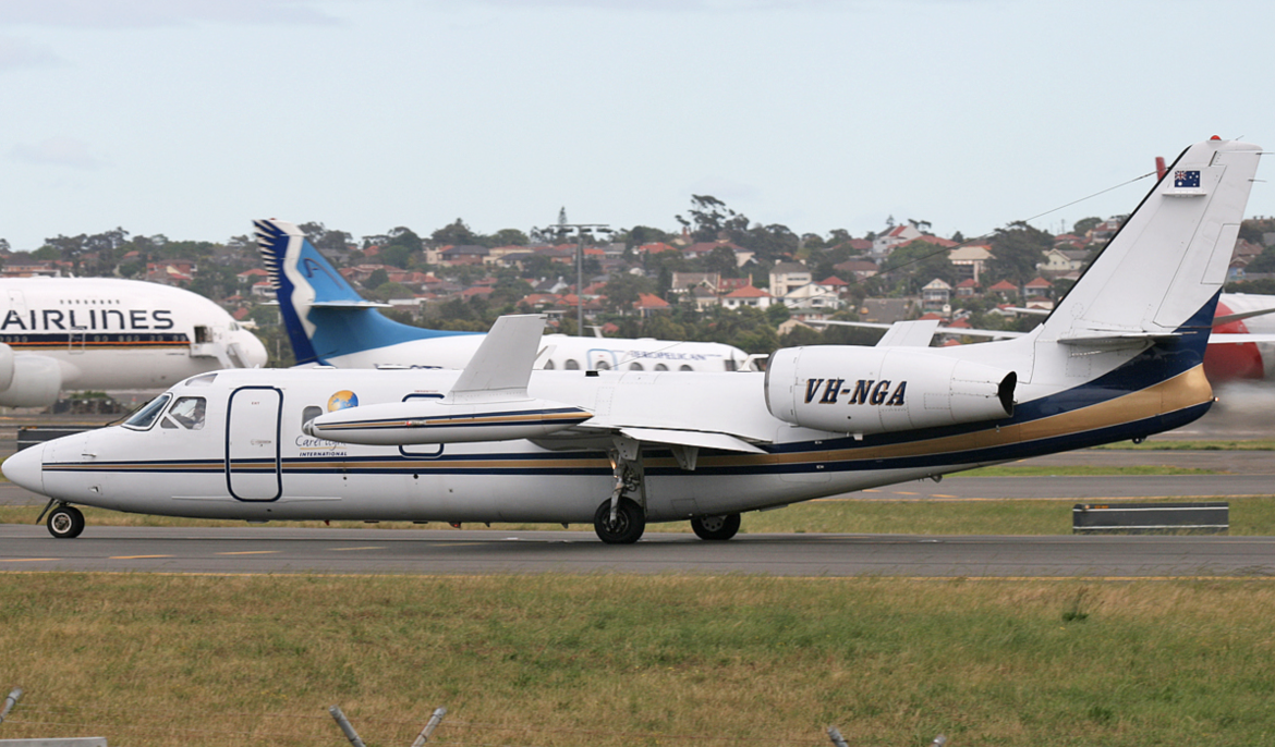Pel-Air Westwind VH-NGA at Sydney Airport