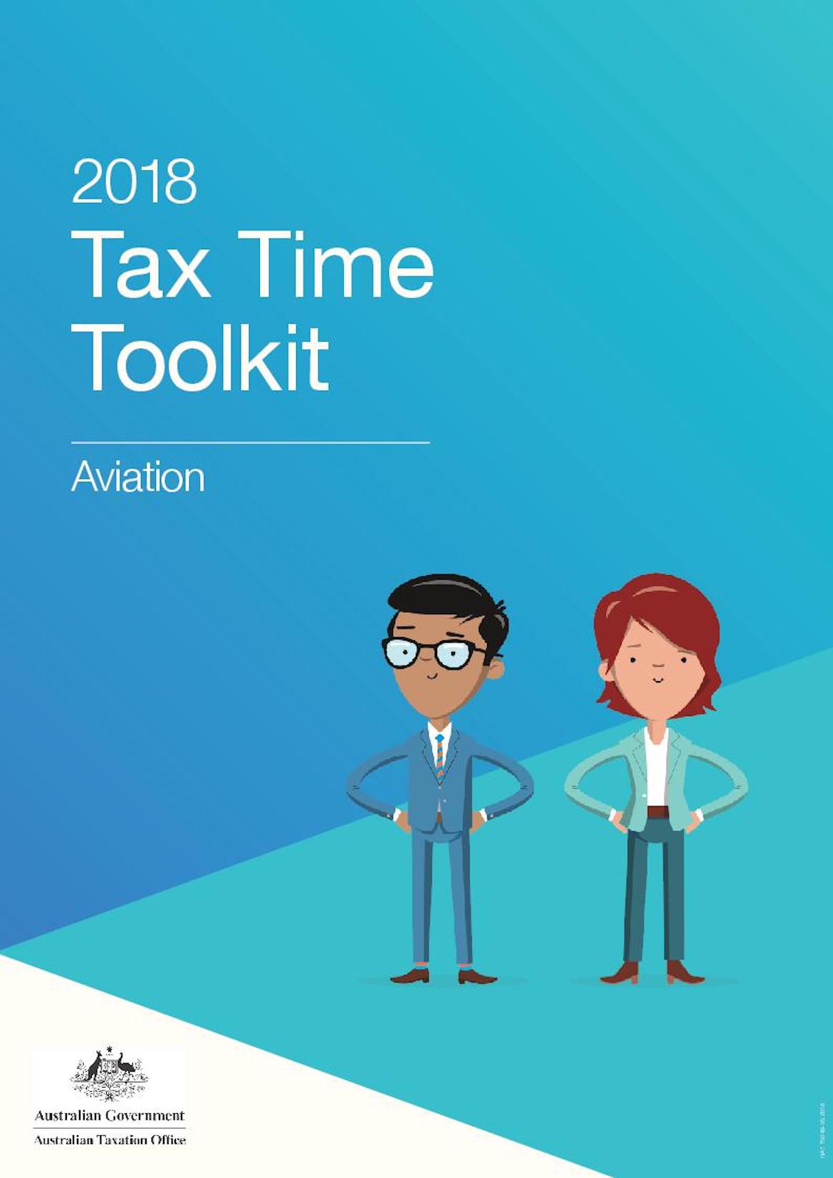 The cover page of the ATO's aviation tax time toolkit. (ATO)