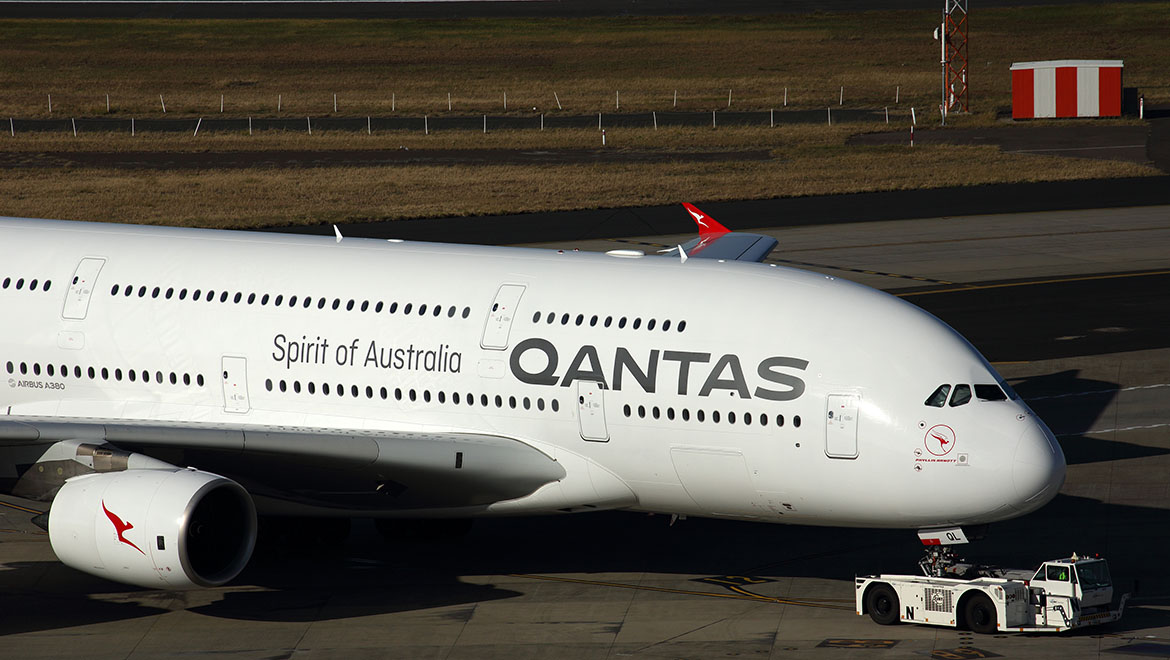 Qantas is repainting its Airbus A380 fleet into the airline's new livery. (Rob Finlayson)
