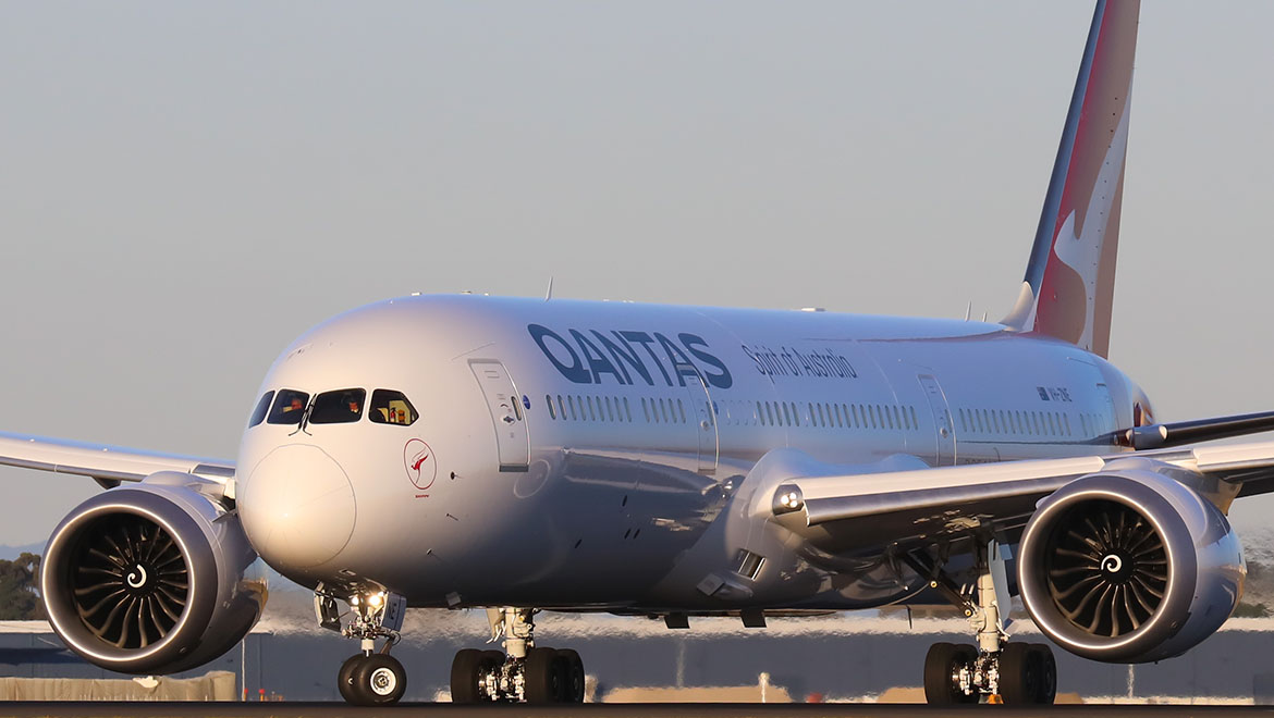 Qantas has started flying the Boeing 787-9 on a number of routes between Australia and Hong Kong. (Victor Pody)
