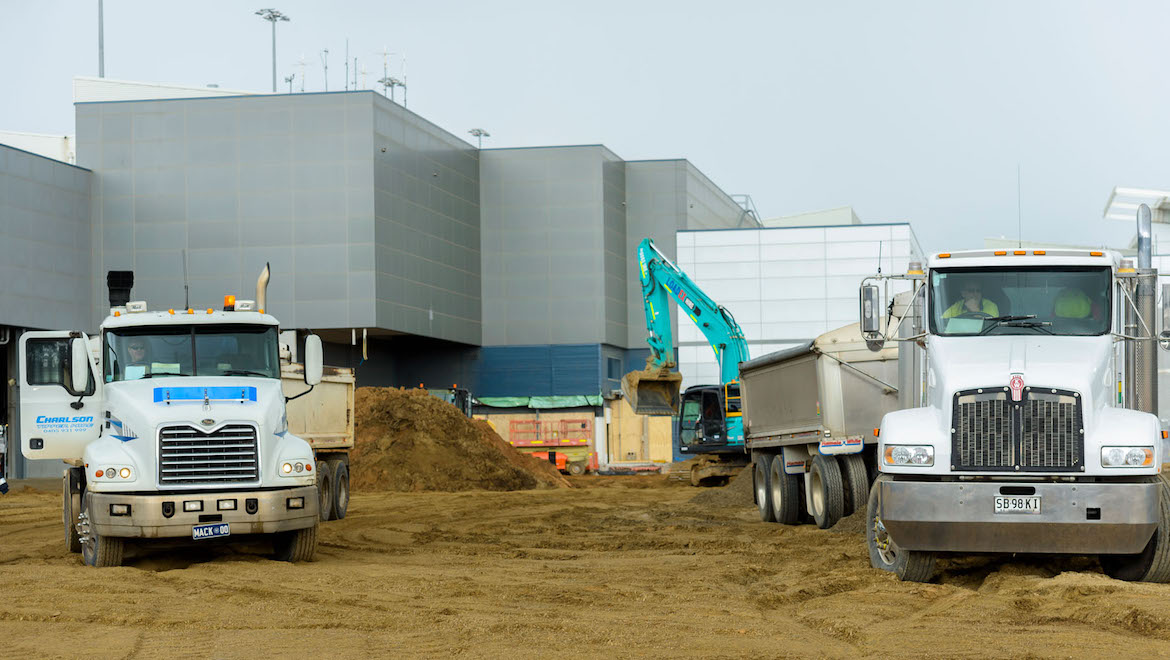 Construction works get underway at Adelaide Airport. (Adelaide Airport)