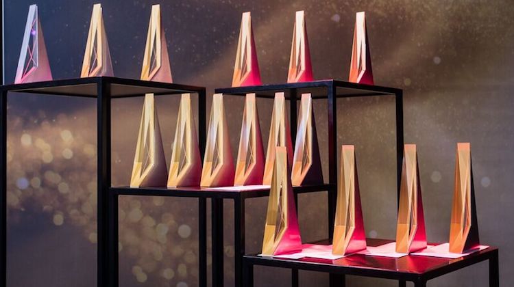 A supplied image of Melbourne Airport's excellence award trophies. (Melbourne Airport)
