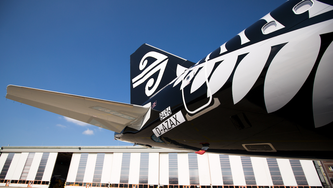 A supplied image of Air New Zealand's first Airbus A321neo. (Air New Zealand)