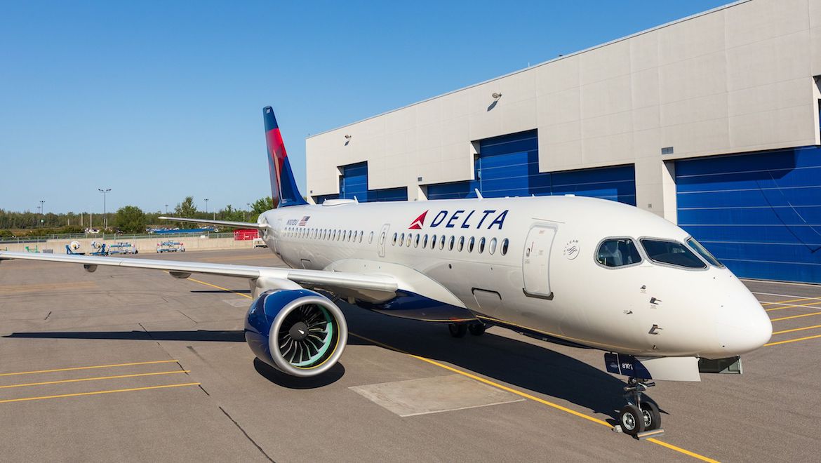Delta Air Lines' first Airbus A220-100. (Airbus/Delta Air Lines)