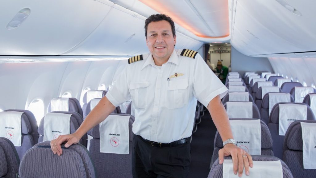 As the chief technical pilot, Alex Passerini oversees the technical side of the whole Qantas fleet. (Qantas)