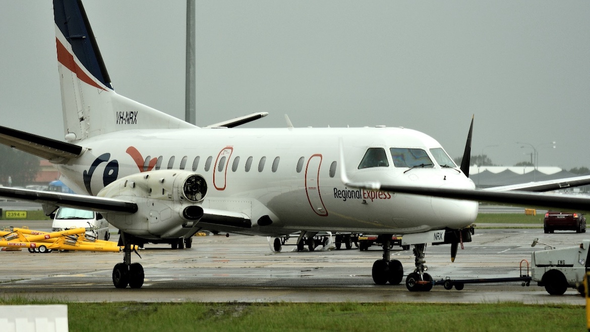 Regional Express Saab 340B VH-NRX after the incident. (ATSB)