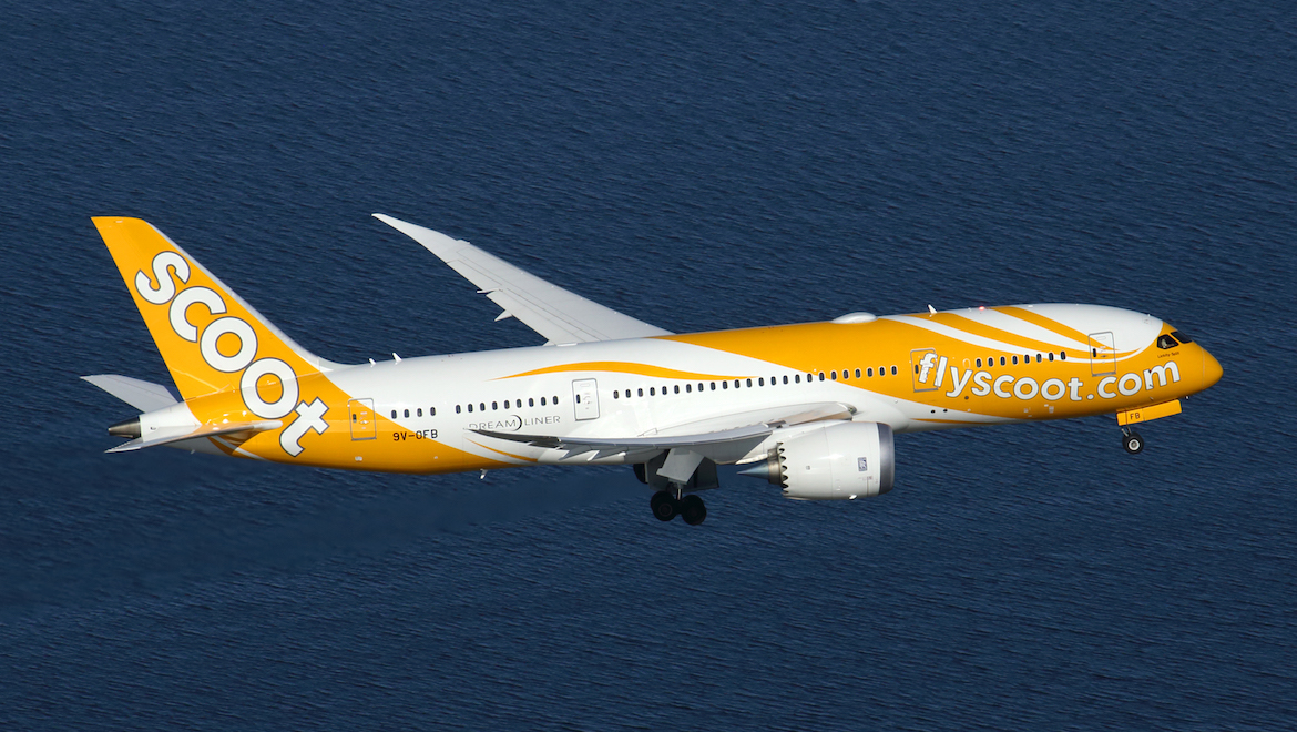 Scoot has a mix of Boeing 787-8s and 787-9s in its widebody fleet. (Rob Finlayson)