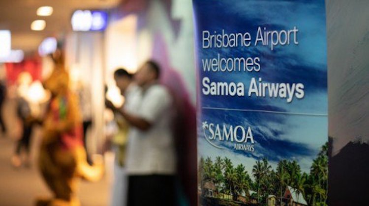 Brisbane Airport welcomes Samoa Airways. (Brisbane Airport/Twitter)