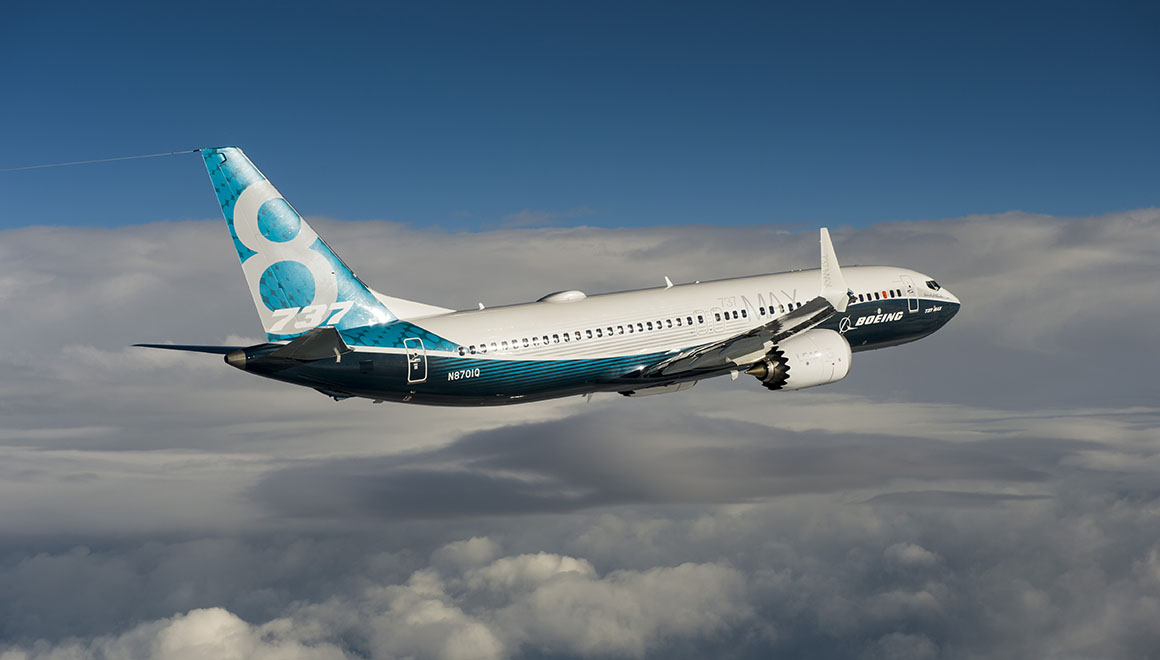 A file image of the 737 MAX in Boeing livery. (Boeing)