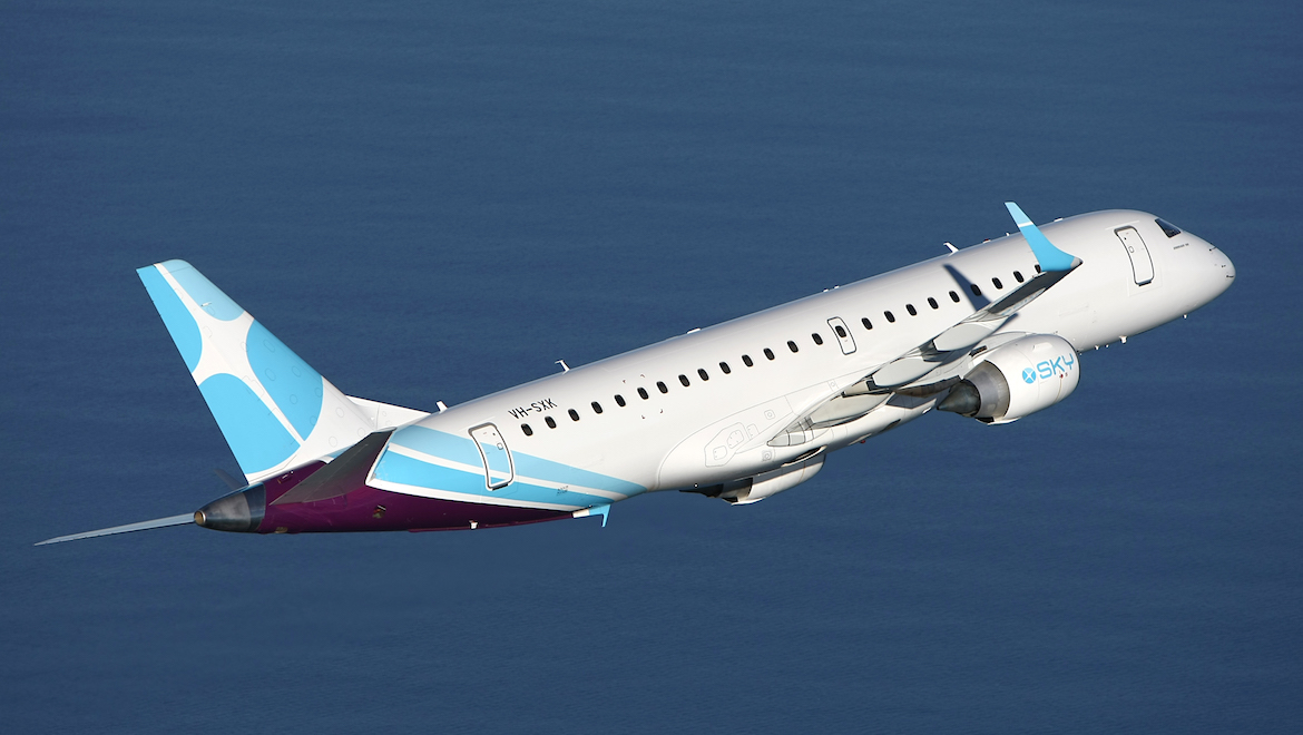 SkyAirWorld chose the E-Jet ahead of Bombardier’s CRJ 700/705/900 family, deciding that the Embraer offered a “compelling passenger experience”. (Paul Sadler)