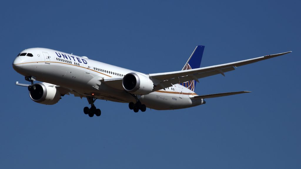 A file image of a United Boeing 787-9. (Rob Finlayson)
