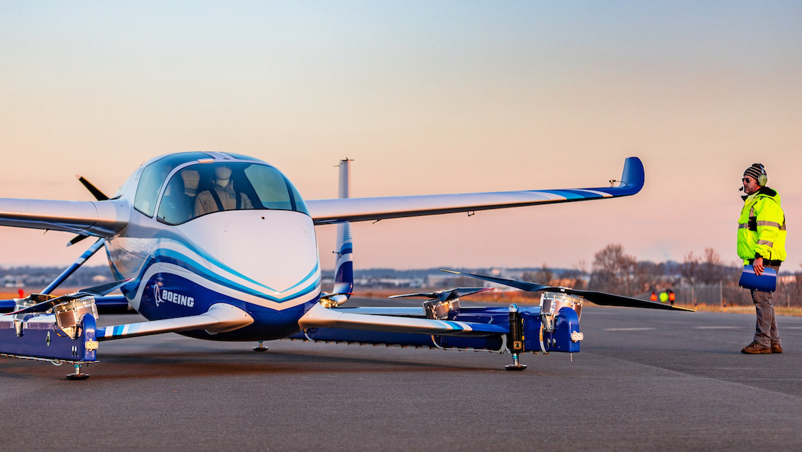 Boeing's electric autonomous passenger air vehicle. (Boeing)