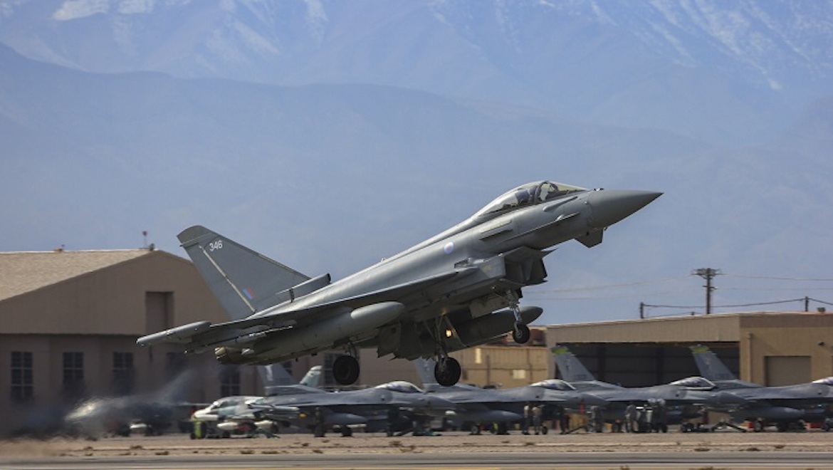 An RAF Eurofighter Typhoon at Nellis AFB. (Defence)