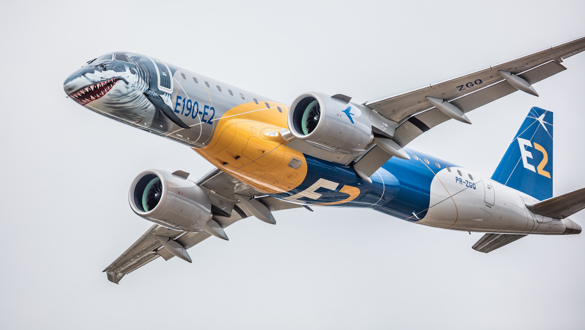 The GTF is the sole powerplant for the Embraer E2 (Embraer)