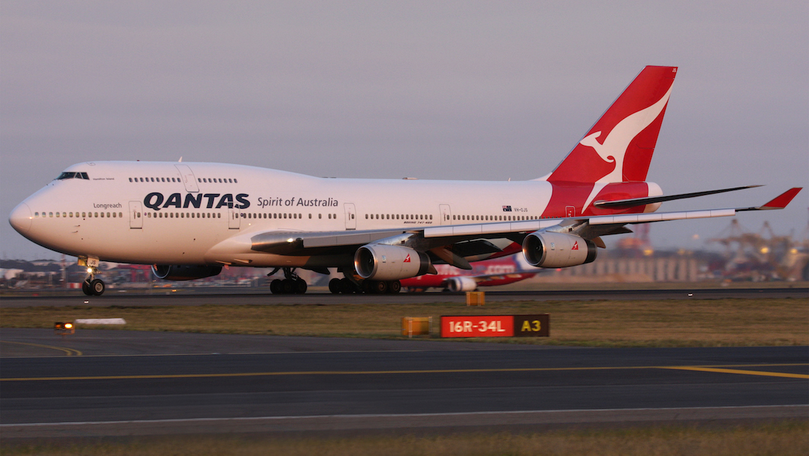 A 2009 image of Qantas Boeing 747-400 VH-OJS at Sydney Airport. (Seth Jaworski)