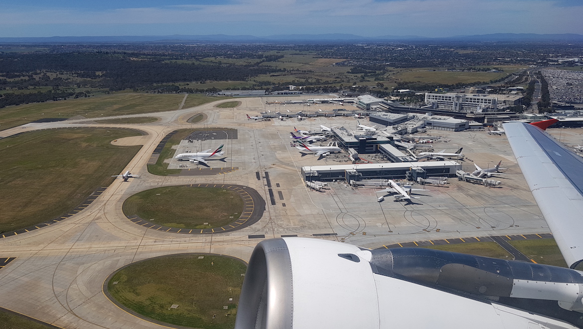 An aerial look at Melbourne Airport. (Lachie Hare)