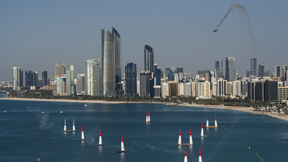 Matt Hall during the first round of the Red Bull Air Race World Championship at Abu Dhabi. (Red Bull Content Pool)