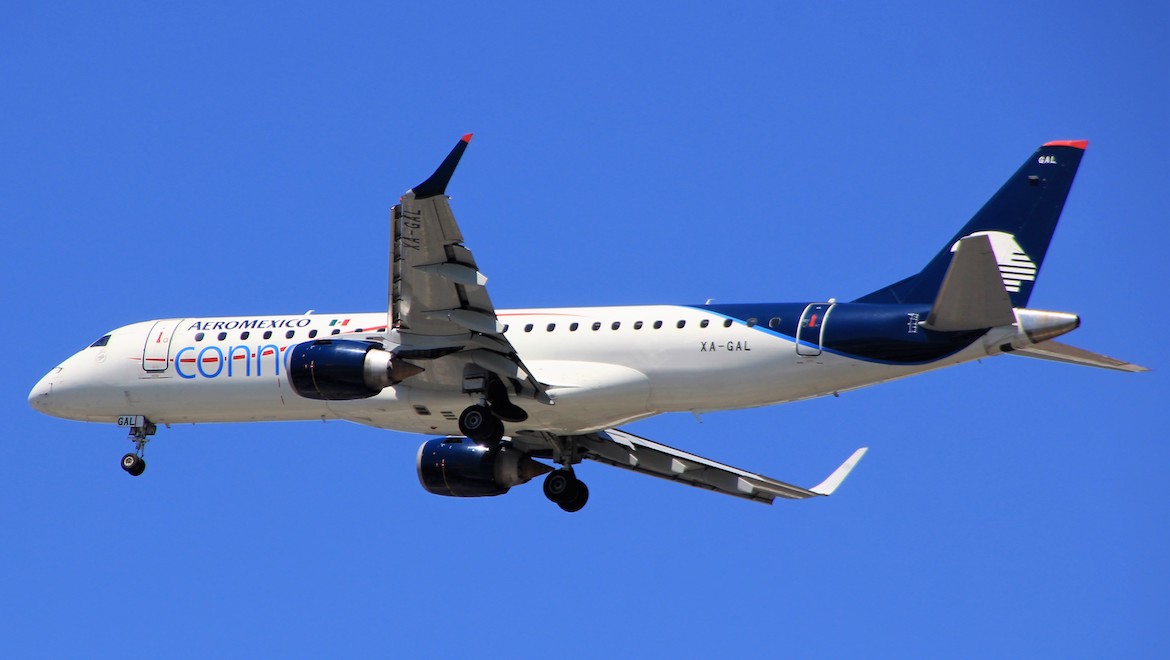 A file image of the Aeromexico Connect Embraer E190. (Wikimedia Commons/Max Effect)