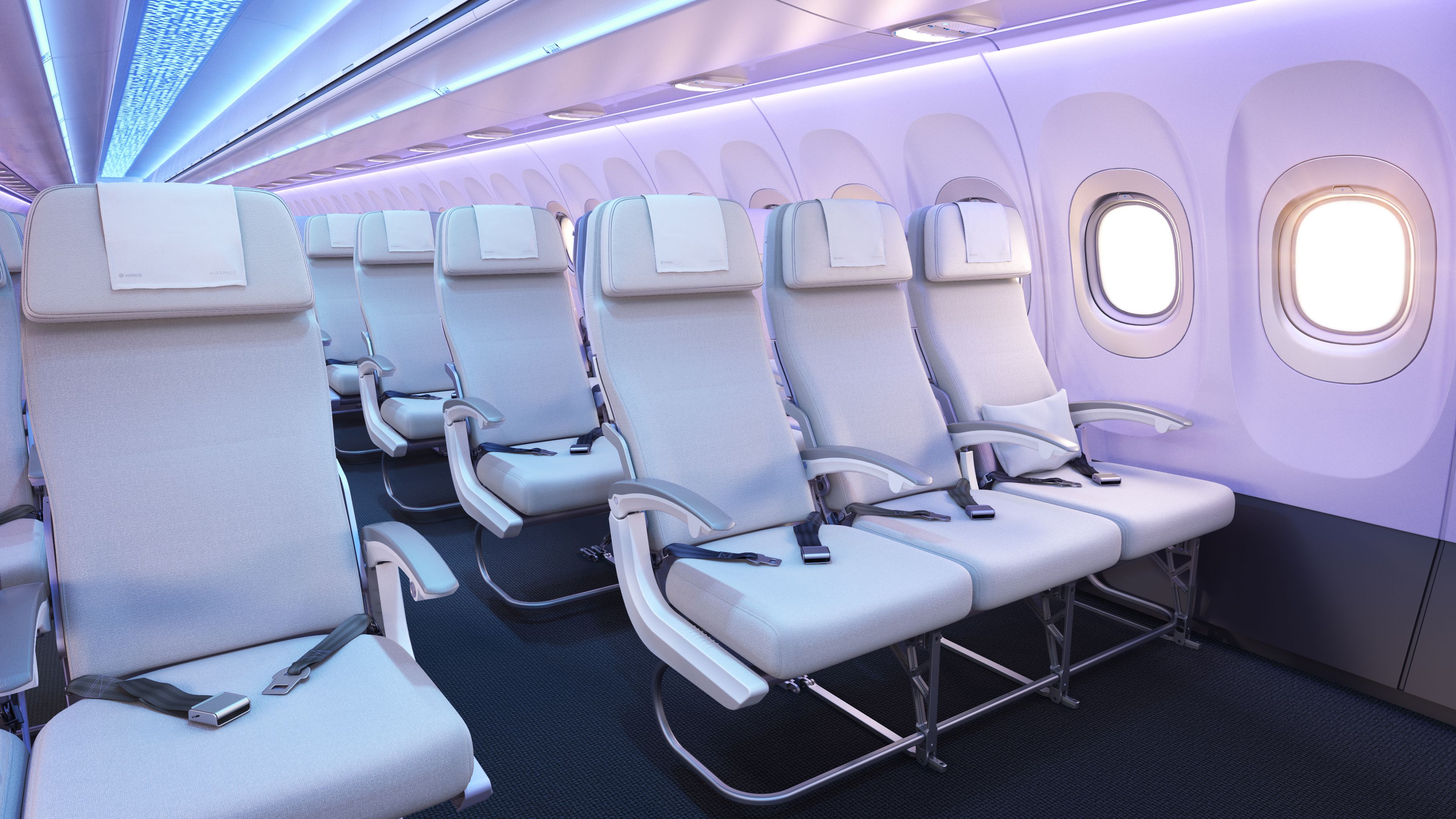 A file image of an aircraft cabin. (Airbus)