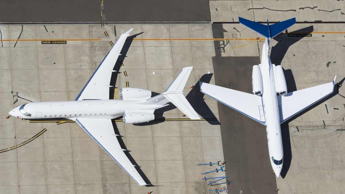 A Bombardier Global 6000 at Sydney Airport. (Seth Jaworski)