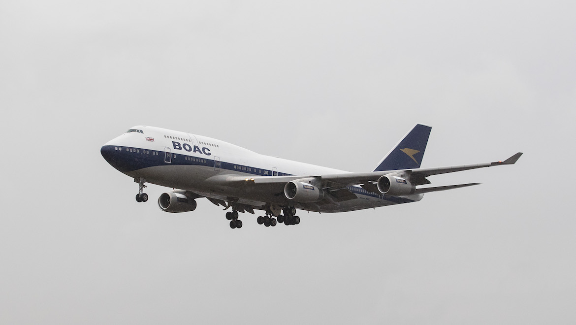 British Airways Boeing 747-400 in retro BOAC livery. (British Airways)