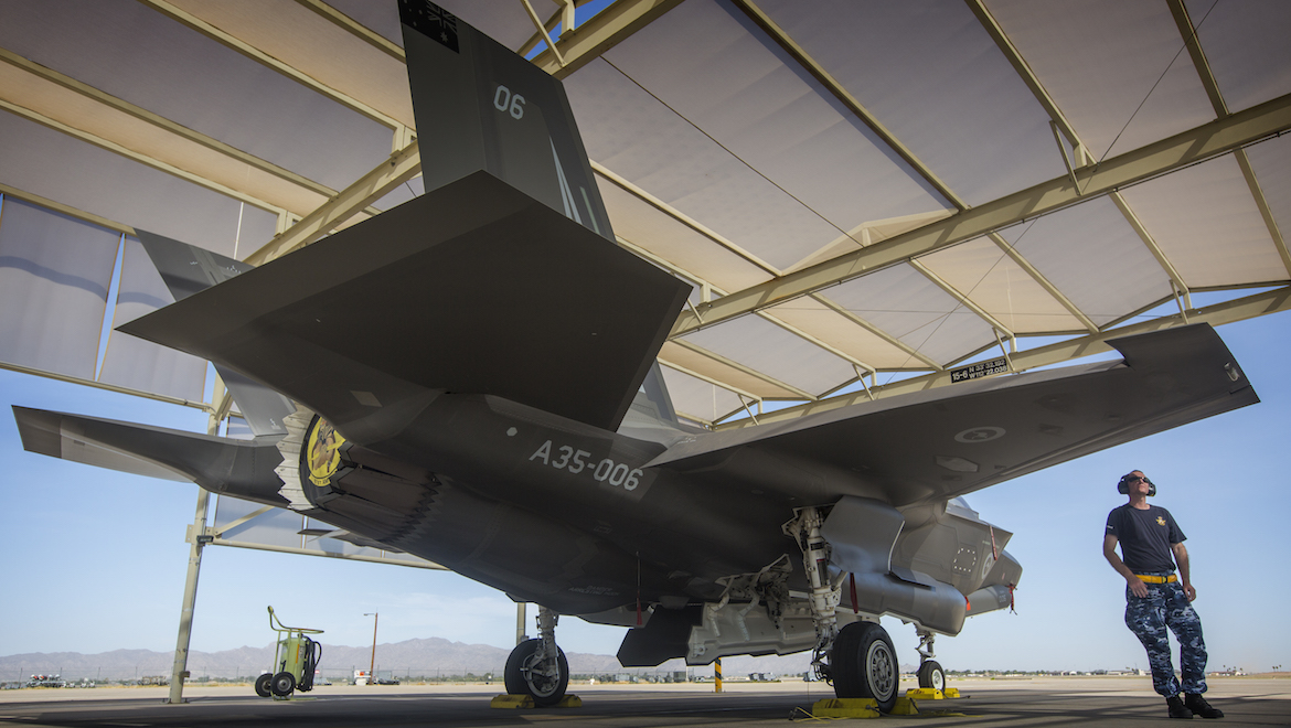 An RAAF F-35s at Luke Air Force Base. (Defence)