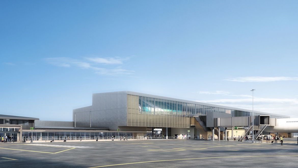 An artist's impression of the redeveloped Gold Coast Airport. (Gold Coast Airport/Twitter)