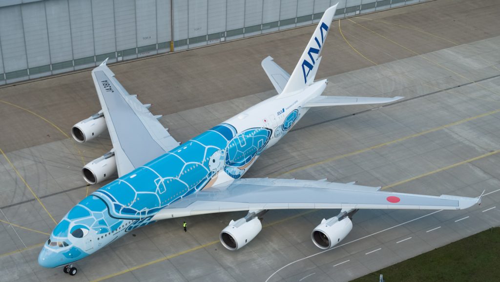 All Nippon Airways' first Airbus A380 JA381A. (Airbus)