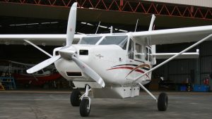 The turbocharged Airvan can be identified by its three bladed prop. (Owen Zupp)