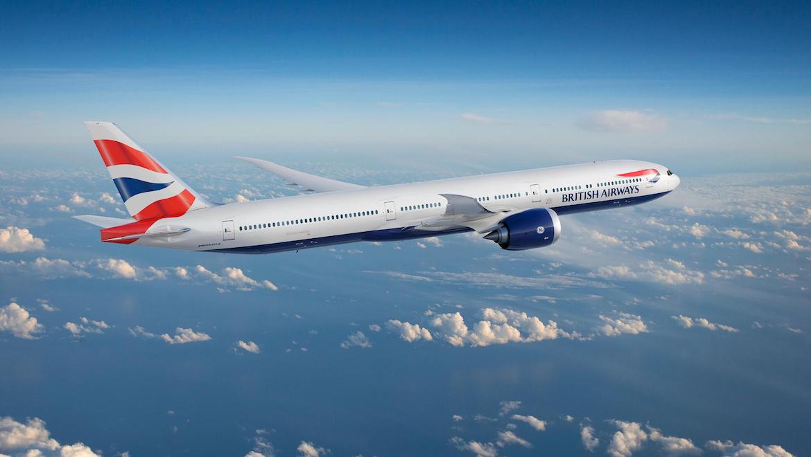A supplied image showing an artist's impression of a Boeing 777-9X in British Airways livery. (Boeing)