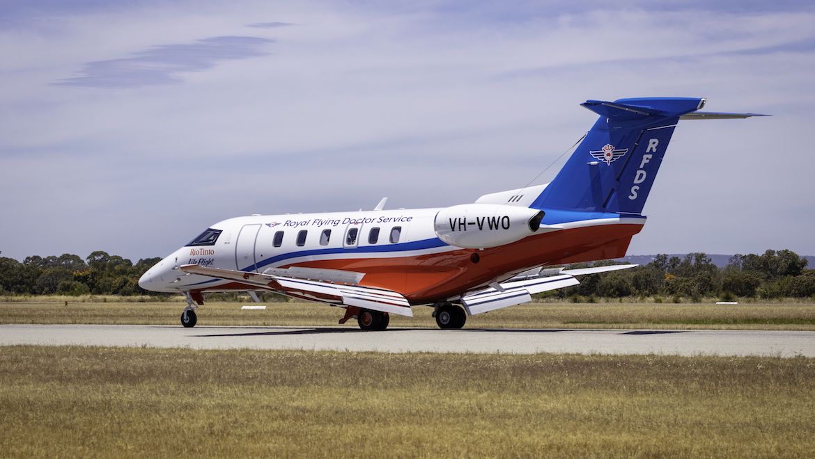 The PC-24’s flaps and slats help confer excellent short field performance. (RFDS WA)