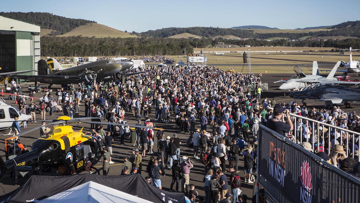 The scene from the 2018 Wings Over Illawarra Air Show. (Defence)