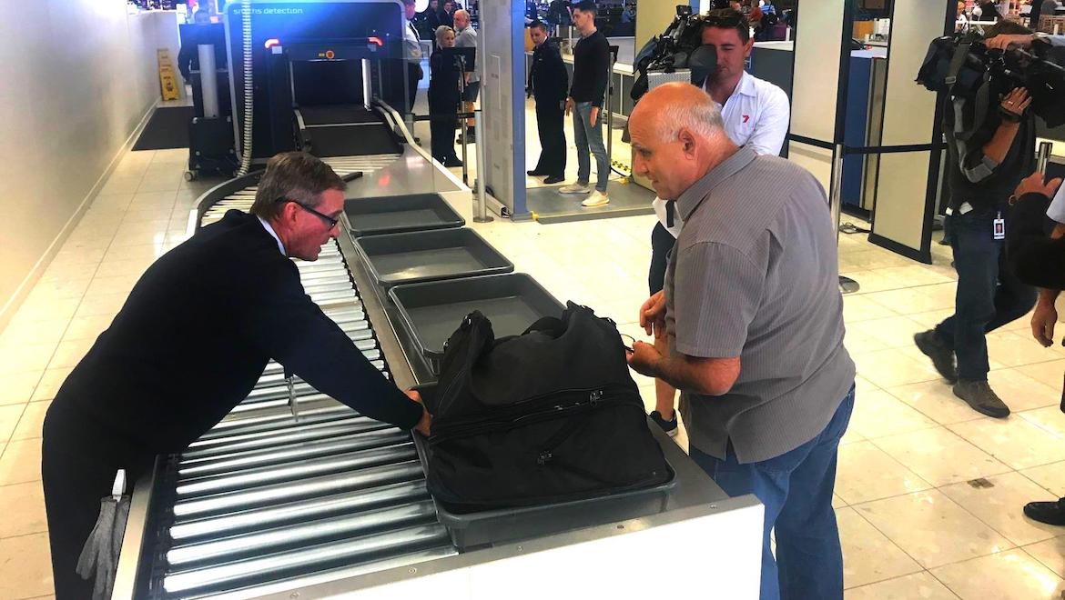 Adelaide Airport has commenced a trial of new security scanning equipment. (Adelaide Airport/Twitter)