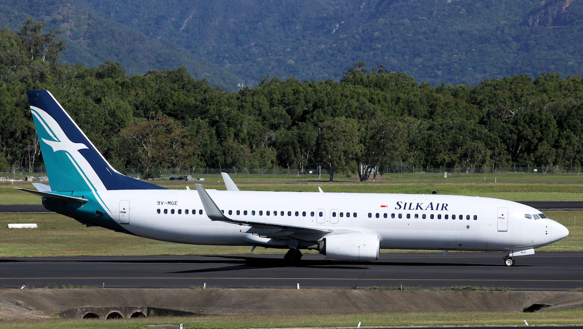 A file image of a SilkAir Boeing 737-800 at Cairns. (Andrew Belczacki)