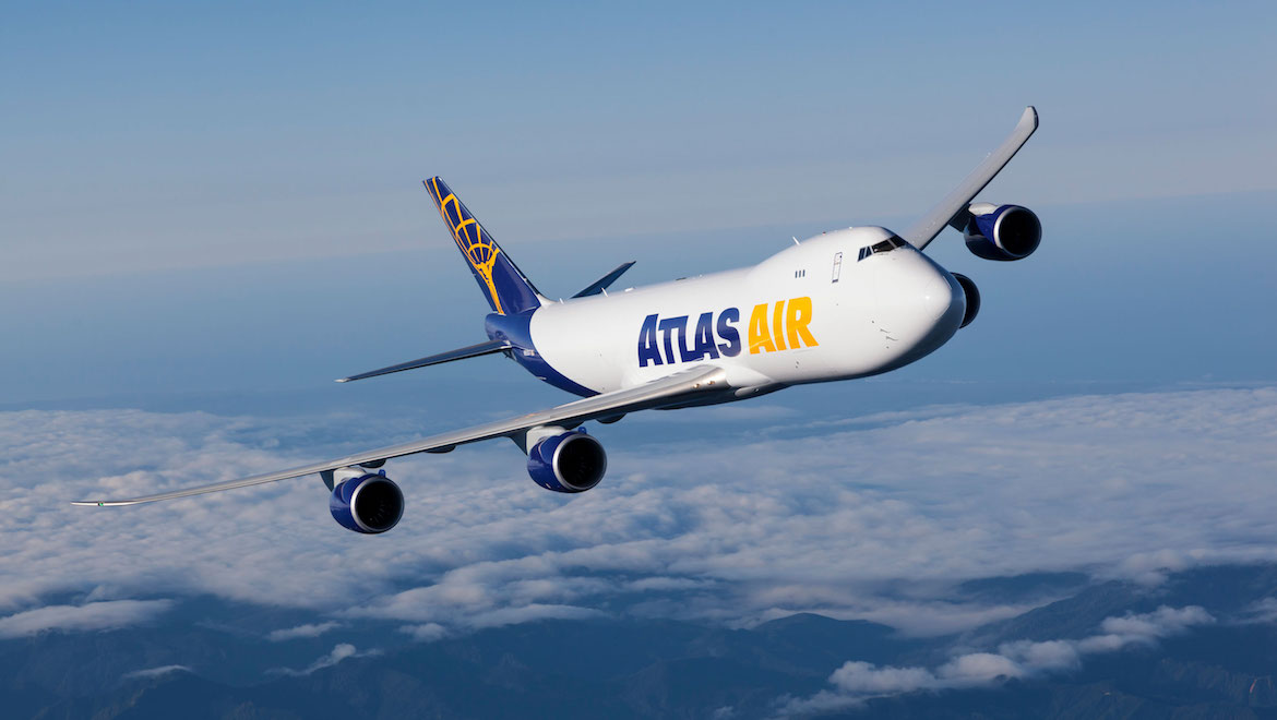 A file image of a Boeing 747-8F in Atlas Air livery. (Atlas Air)