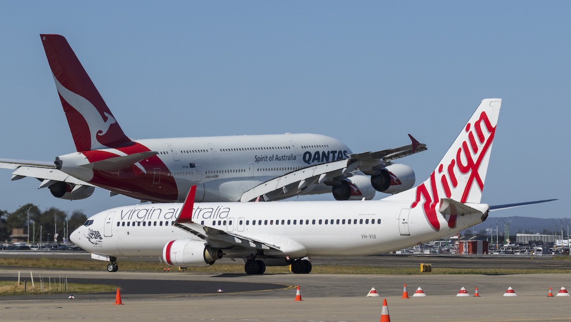 A November 2016 file image of Virgin Australia Boeing 737-800 VH-VUI at Sydney Airport. (Seth Jaworski)