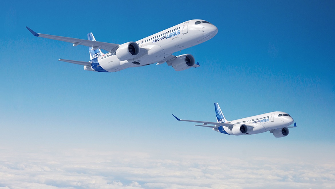 The Airbus A220 is a two-aircraft family. (Airbus)