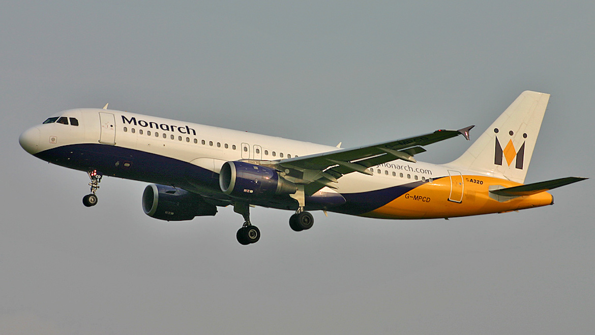 A file image of a Monarch Airlines Airbus A320. (Wikimedia Commons)