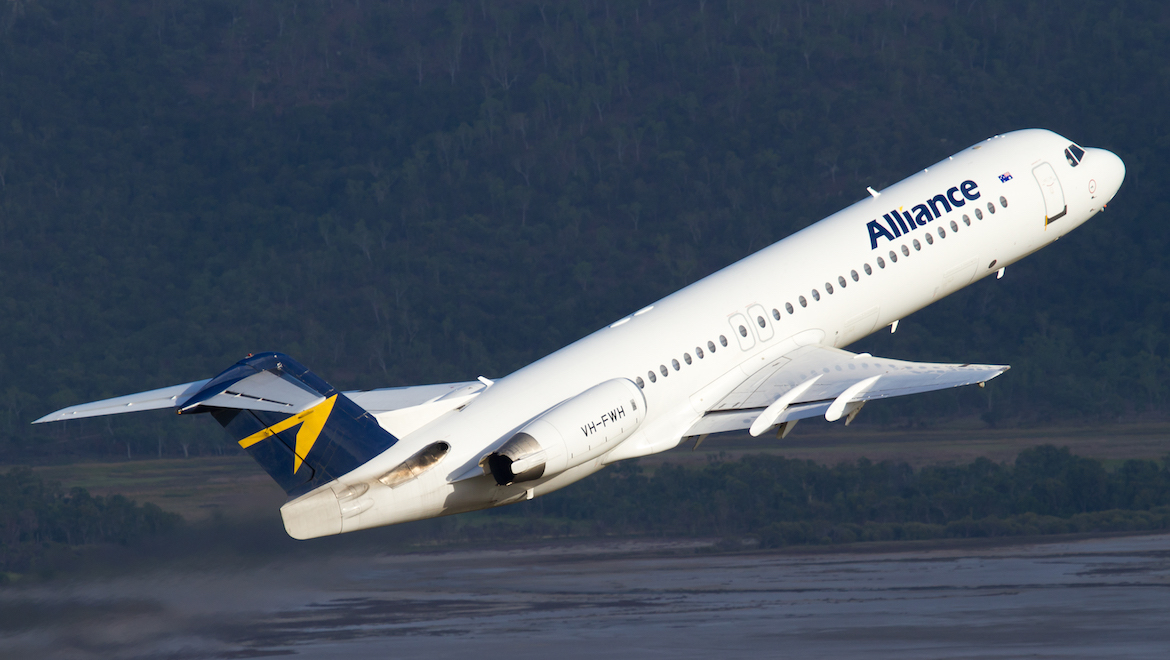 Alliance Airlines is adding a Fokker 100 to its Darwin base. (Seth Jaworski)